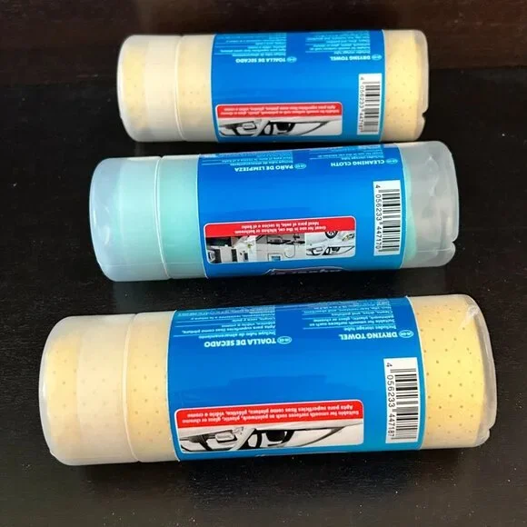 Set of 3 AquaPur Synthetic Chamois / Cleaning Cloths - Car, Kitchen, Bathroom - Picture 2 of 3